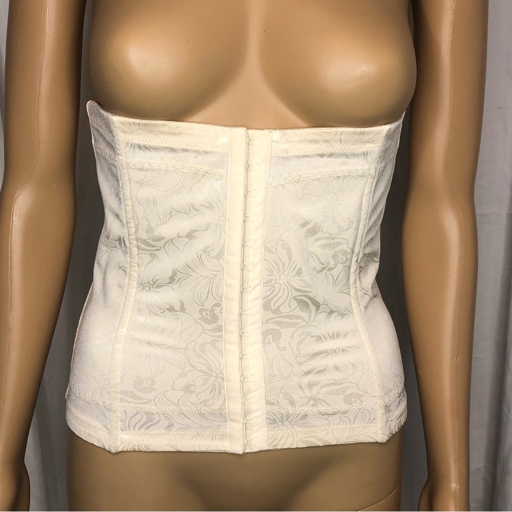 Maidenform Cream Floral Waist Nipper Tummy Tucker Corset / Corsage